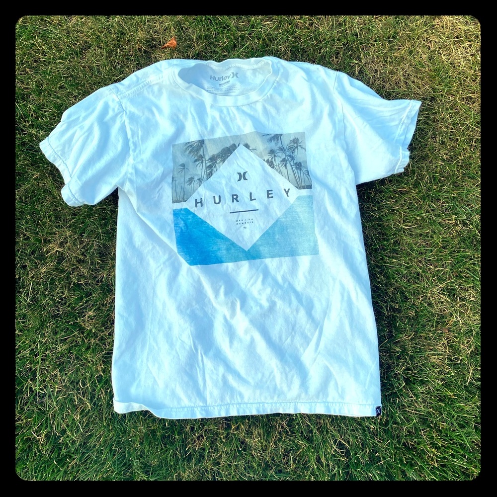 HURLEY PREMIUM WHITE BEACH GRAPHIC TEE